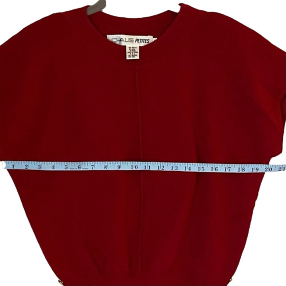 CHAUS PETITES Vintage Sweater Vest Sleeveless Cranberry Red Women Size M - Picture 6 of 9